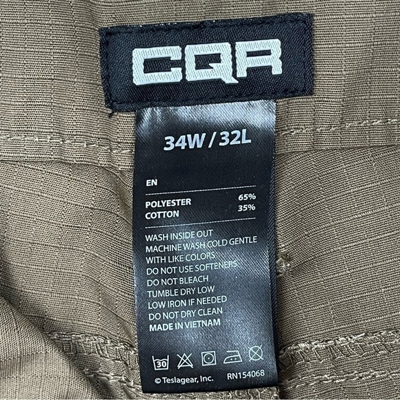 CQR Tactical Tundra Water Resistant Ripstop Cargo Pants Size 34/32 Men - Picture 12 of 16